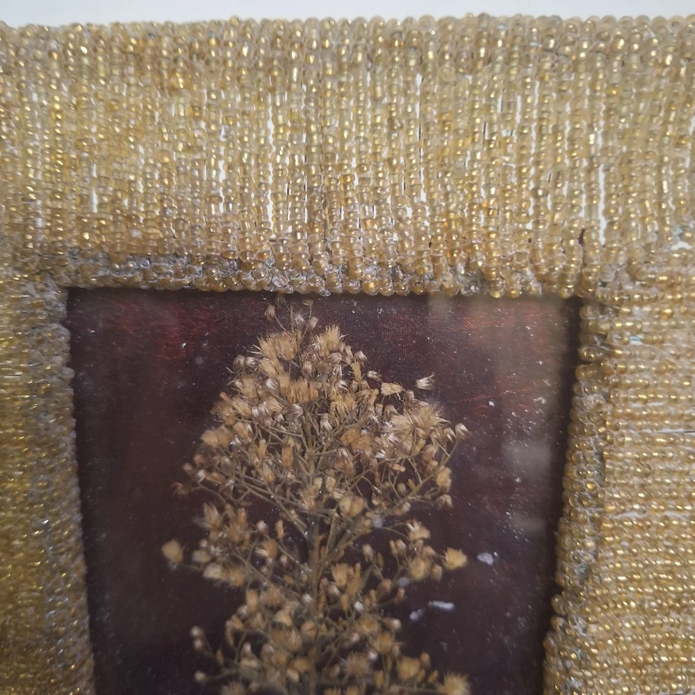 Luxurious Gold Beaded Picture Frame 3.5